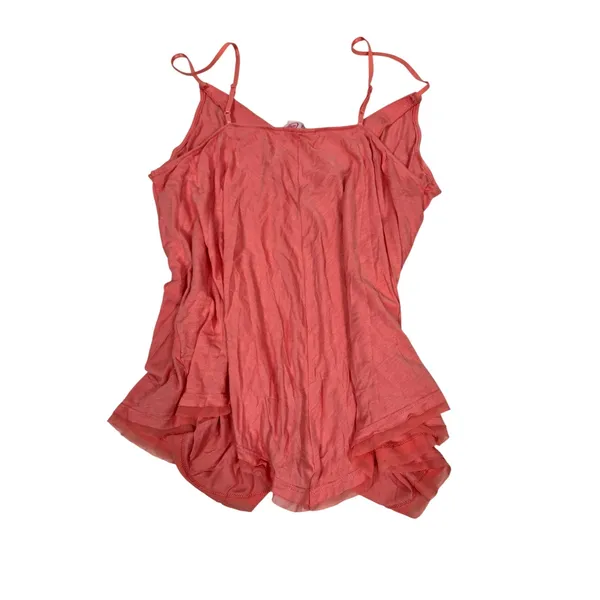 Y2K Candie's Babydoll Cami Tank‎ Top Coral Pink Sequin Fairy Grunge Large - Image 4
