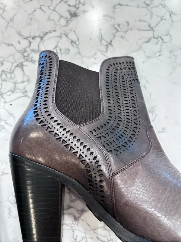 Ariat Brown Leather Womens Versant Leather Stacked Heel Ankle Boots Size 9.5‎ - Image 7