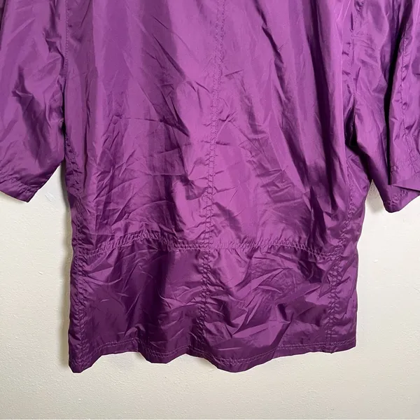 Storm Pack Women's Size Medium Short Sleeve Windbreaker Jacket Purple Zip‎ Front - Image 8