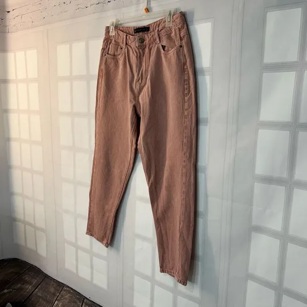 🔥🔥 5/$25 sale 🔥🔥 Zara pink mauve tapered leg denim Jeans Size 6 - Image 5
