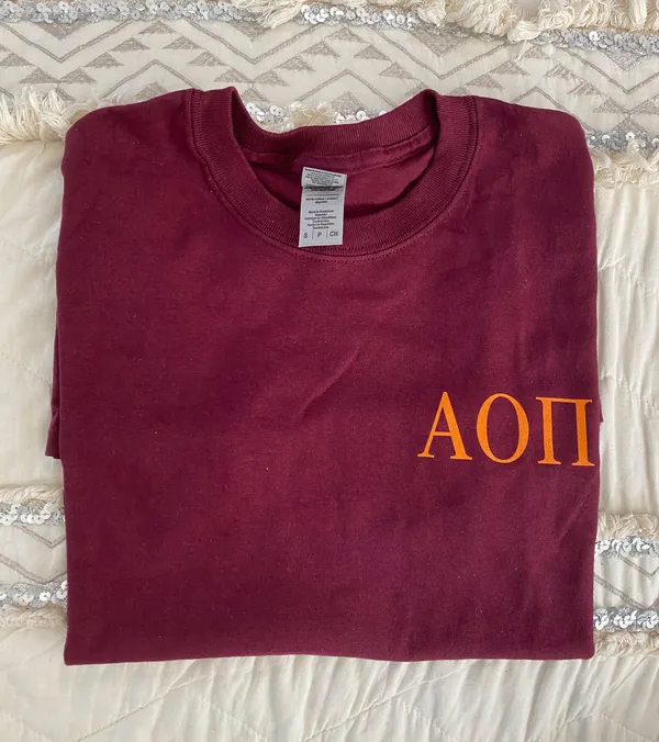 Alpha Omicron Pi Shirt (sorority) Red - Image 3