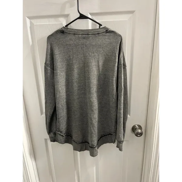 NBA Brooklyn Nets Women's Burnout Crew Neck Fleece Sweatshirt Size L New - Image 3