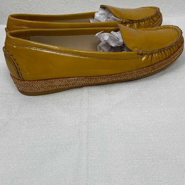 Stuart Weitzman Mustard Yellow Loafers Size 7 M - Image 11