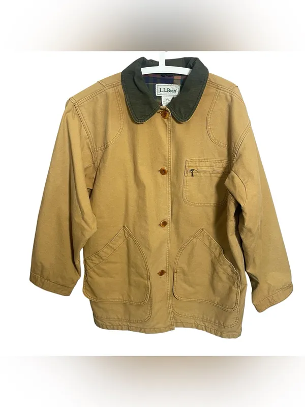 L.L. Bean Vintage Field Coat Chore Jacket Canvas button down - Image 2