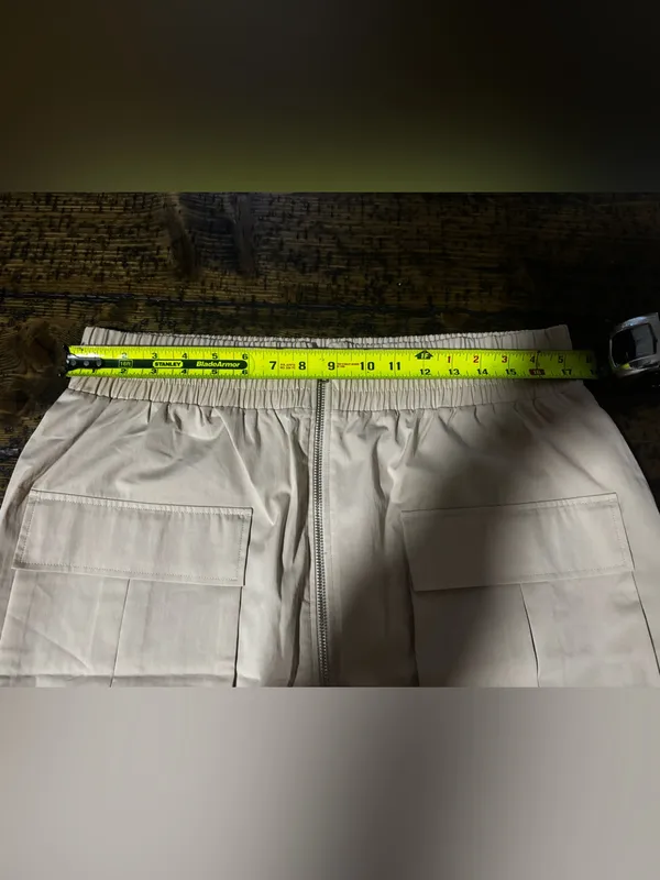NWOT Abercrombie &‎ Fitch Cargo Utility Midi Skirt L Tall Tan Zip Front - Image 10