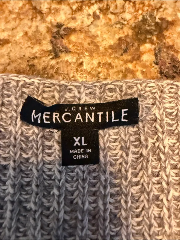 J.Crew Mercantile V-Neck Textured Sweater Top in Gray Heathered Size XL - Image 6