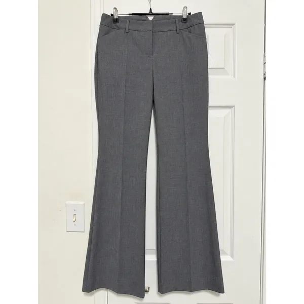 Express Design Studio Editor Gray Flare Dress Pants Trousers Size 4 - Image 2