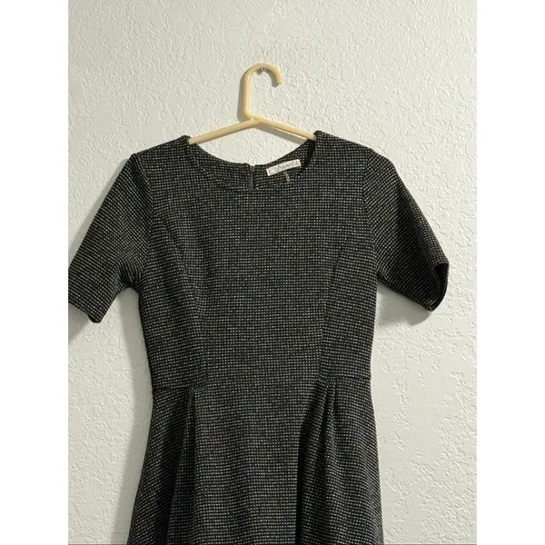 Free Bird Freebird tweed salt pepper midi Dress Size M stretchy - Image 2