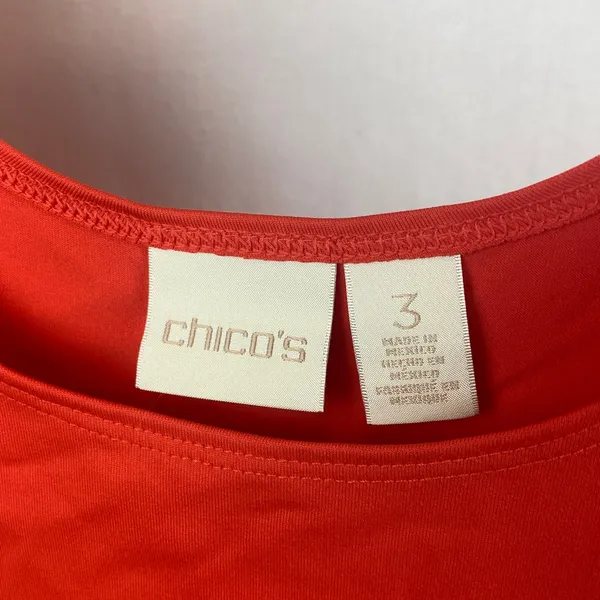Chico’s Orange Sleeveless Microfiber Tank Top 3 XL - Image 3