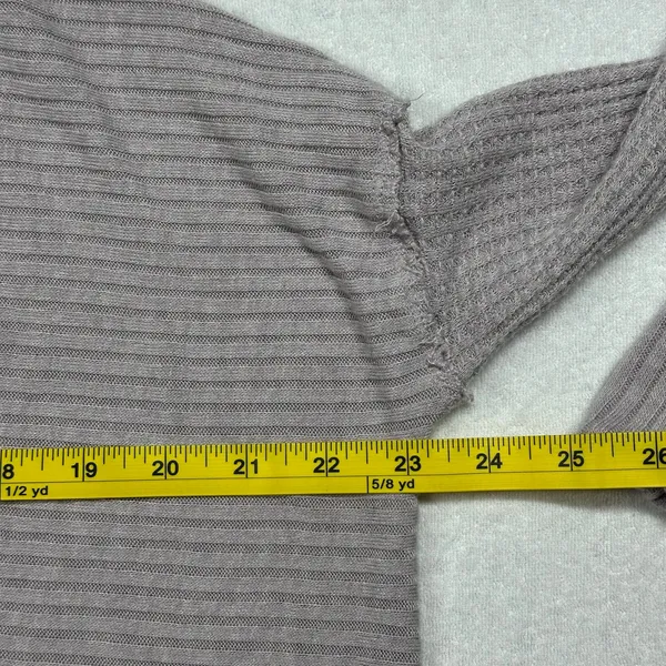 Free People Ventura Thermal Top Women’s Large Soft Purple Waffle Knit Boho - Image 5