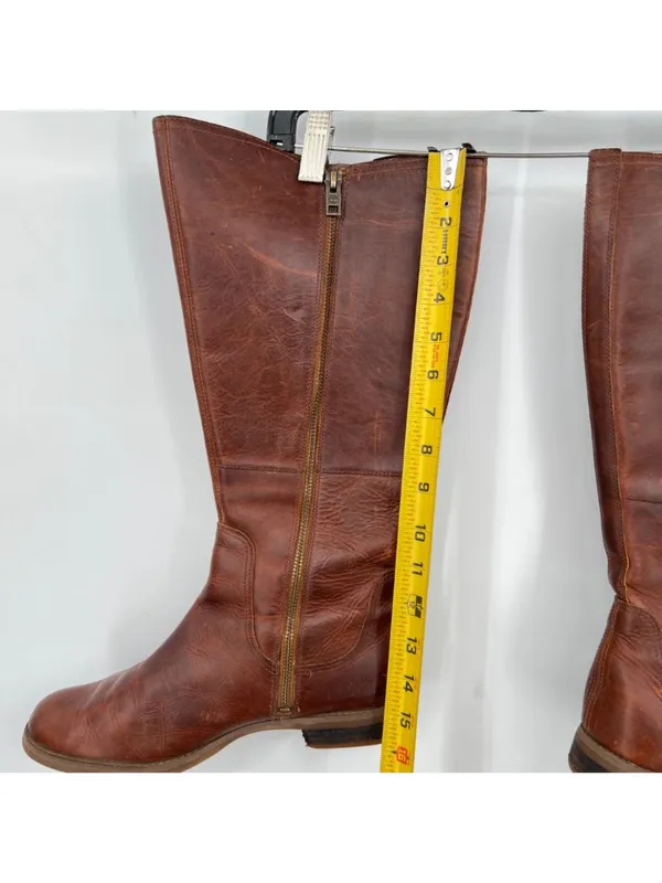 Timberland Earthkeepers Savin Hill Tobacco Brown Leather Riding Boots Size 10 - Image 8