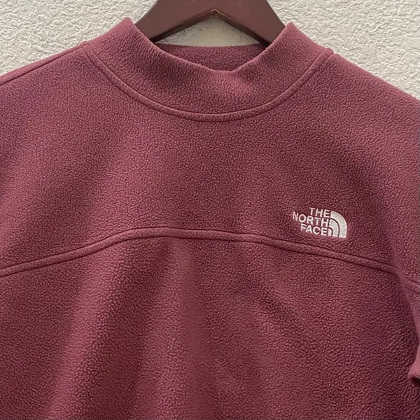 THE NORTH FACE TKA Mock Neck Fleece Cropped Sweatshirt in Mauve Pink Size M - Image 7