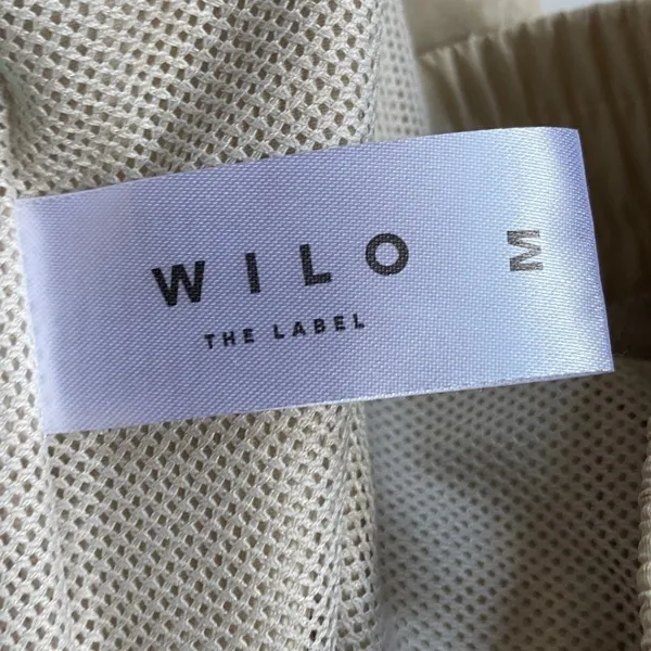 WILO THE LABEL Parachute‎ Pant Clay Beige Nylon Mesh Lined Joggers WL-323-04-M - Image 8