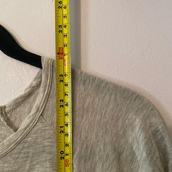 Standard James Perse Gray Crewneck T-Shirt Tee Boxy Cotton Cashmere Women Large - Image 6