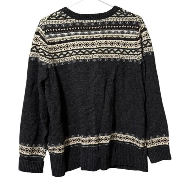 Eddie Bauer Women‎ Size XXL Button Wool Blend Knit Cardigan Sweater Fair Isle - Image 2