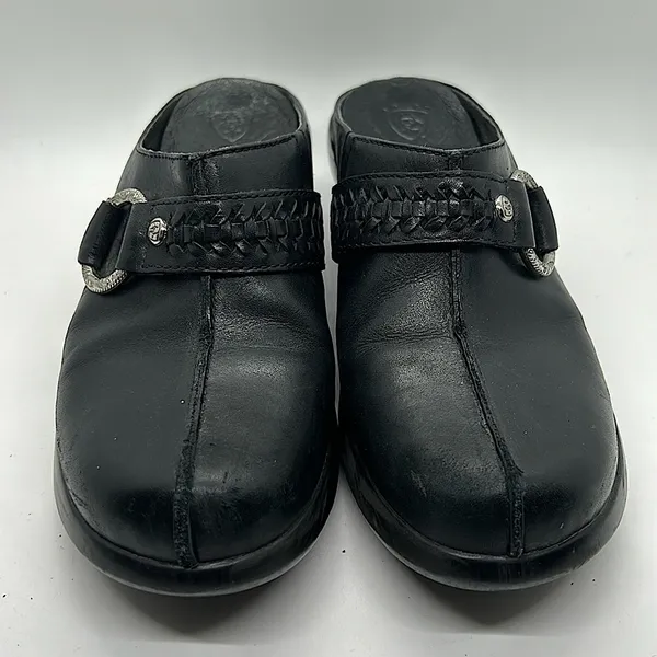 Ariat Stylish Black Leather Shasta Mules Slip On Shoes **Size 6.5** 🌸🌸 - Image 3