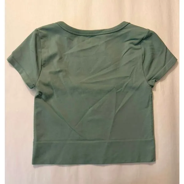 Garage Skyler Scoop Seamless Tee in Ocean Green Women's sz. S - Image 5