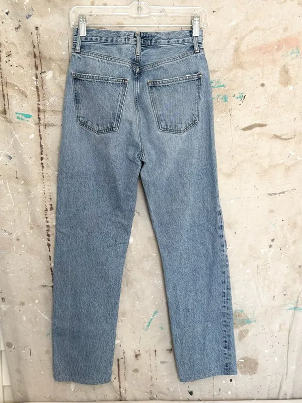 AGOLDE 90s Pinch Waist High Rise Straight Jeans in Navigate - Image 4