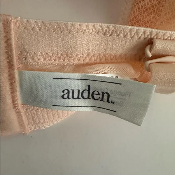 NWT Auden The Sublime Women’s Lace Plunge Push-Up Bra in Peach Size 34DDD - Image 6