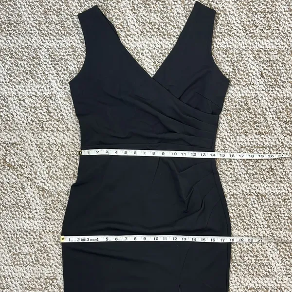 Black V-Neck Sleeveless Maxi Dress with Side Slit - Image 14