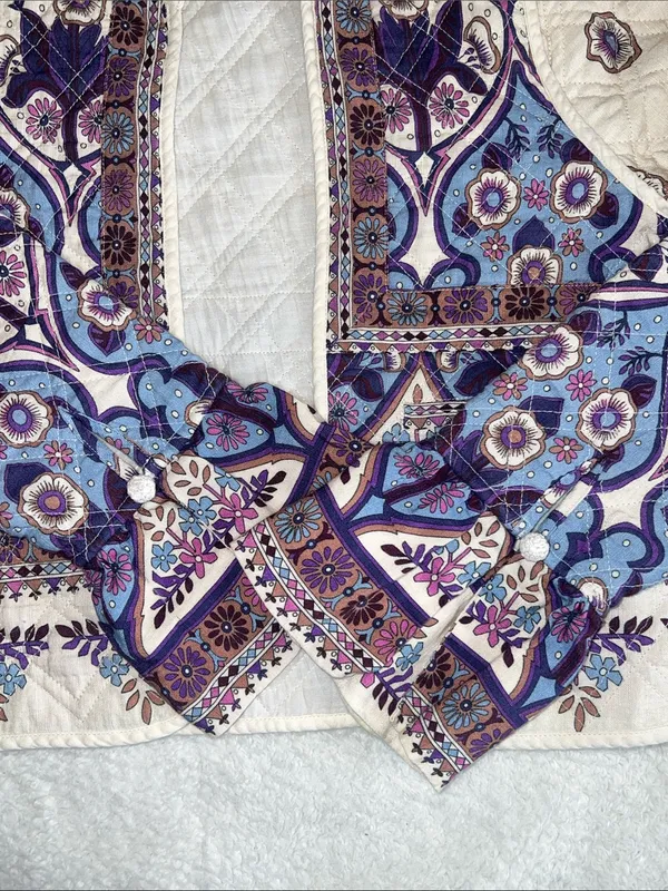 Love the Label Jaelyn‎ Quilted Jacket Boho Revival Artisan XS - Image 8