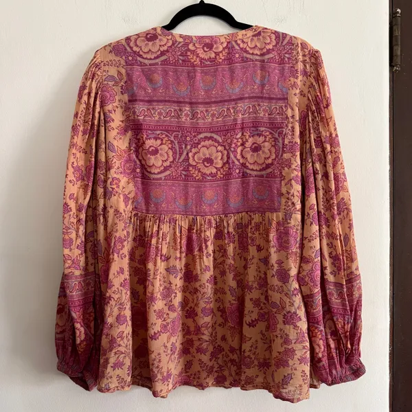 SPELL Folk Song Boho Blouse Pink and Peach Spell & The Gypsy Collective Medium - Image 2