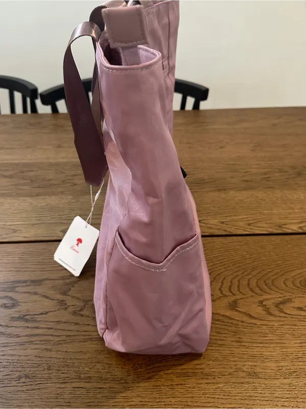 Esvan Pink Mauve Large Tote Bag Shoulder Purse Zip Top Multi Pocket NWT - Image 4