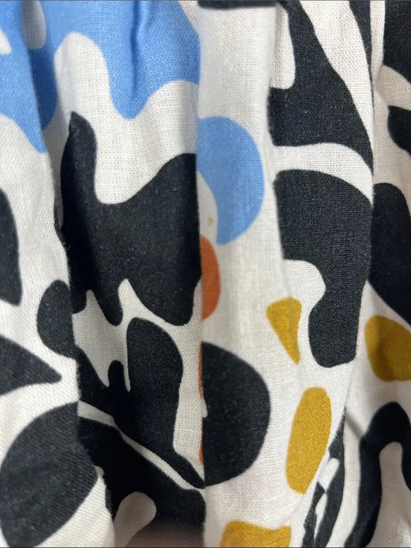 Suncoo Print Button-Front Linen Blend Dress Size: T1 (small) - Image 5