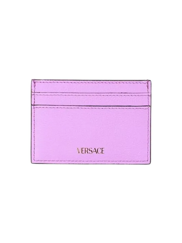 Versace Medusa Head Pink Gold Leather Card Case Holder NWT - Image 2
