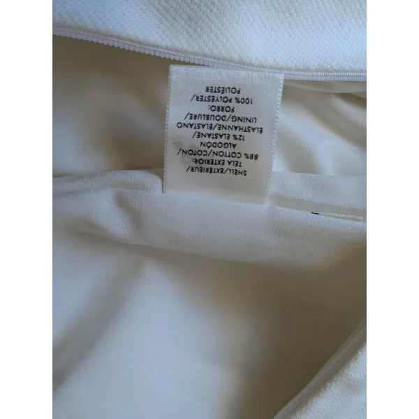 Y2K ANN TAYLOR Off White Corset Lace Up Front Mini Skirt Cotton Blend Sz 2 NWOT - Image 6
