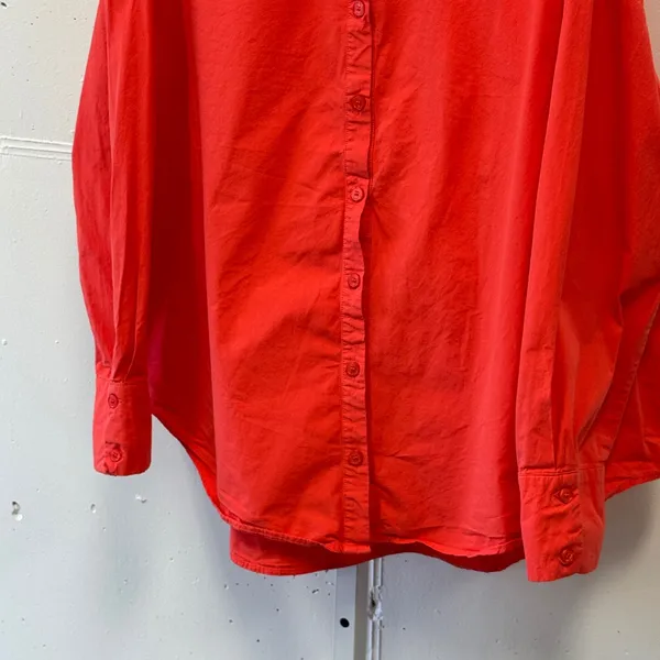 Showpo‎ Women's Orange Oversized Cotton Button Down Shirt Long Sleeve Size US 10 - Image 4