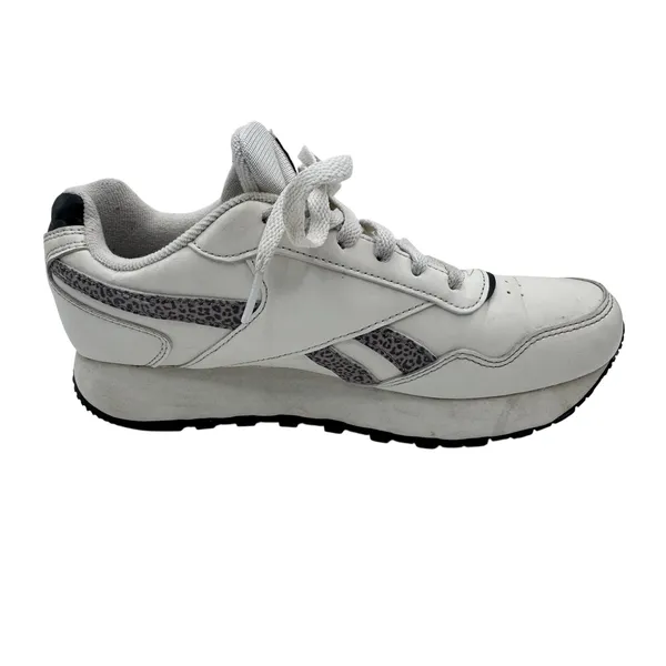 Reebok Women's 8.5 White Sneakers Royal Glide Platform‎ Leopard Print - Image 2