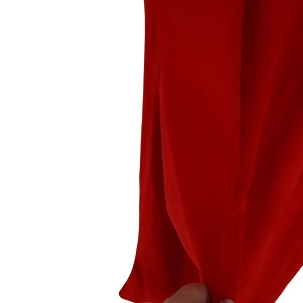 Lulus Tayla Maxi Dress Women's Medium Red Sleeveless Ruched‎ Column Back Zip - Image 5
