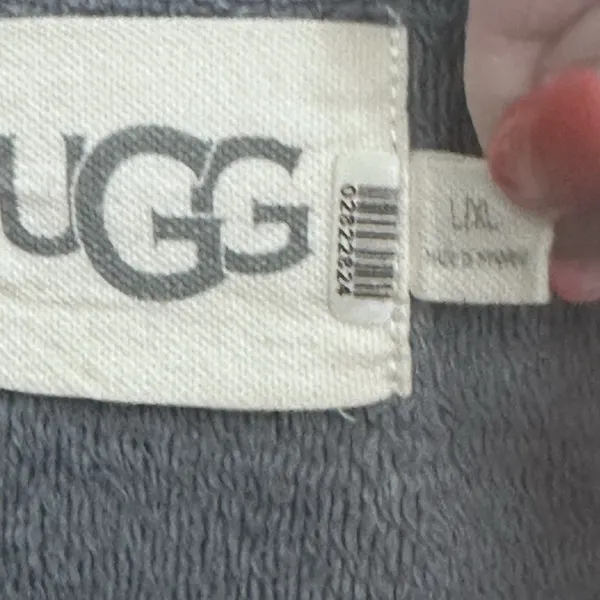 UGG Men's Robinson‎ Robe Charcoal Gray Lined Size L/XL Long Sleeve Pockets - Image 10