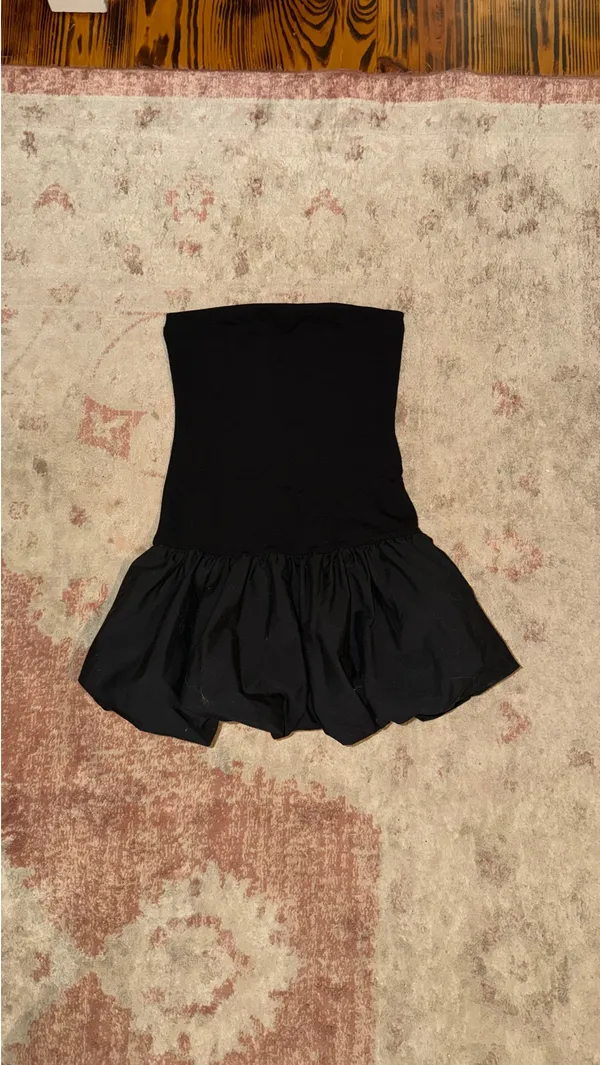 Good Luck Gem Black Bubble Mini Dress - Image 6