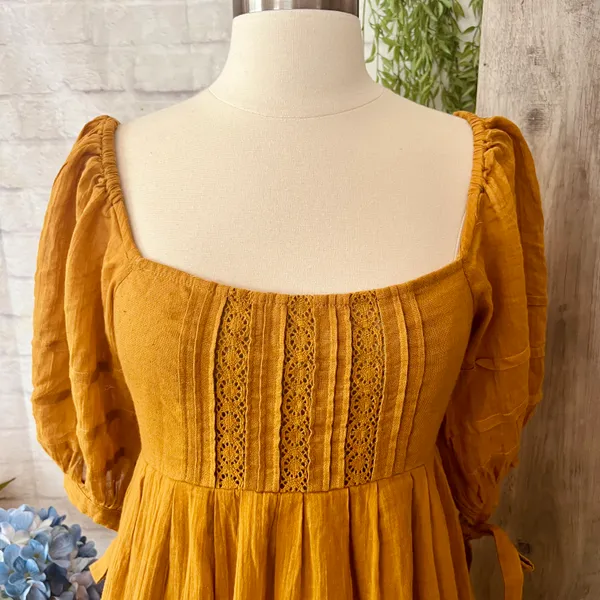 Free People Ochre Let’s Be Friends Dress - Image 3