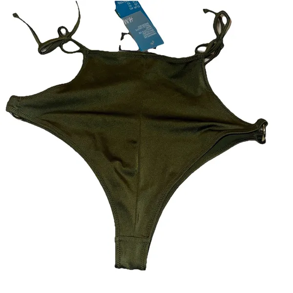 H&M Womens Bikini Bottom Size 10 Olive - Image 2