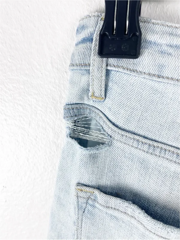 VERVET Light Wash High Rise Wide Leg Cargo Denim Jeans 25 Casual Neutral Boho - Image 12