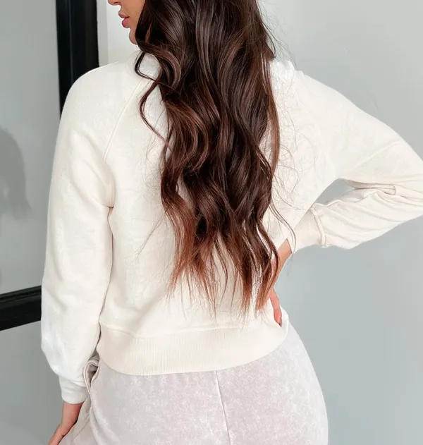 Women’s Cream Pocket Sweatshirt  - Image 2