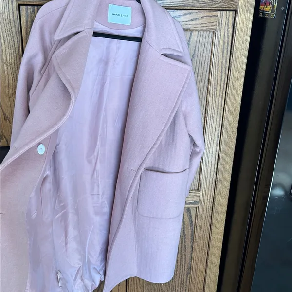 Pink Double Breasted Pea Coat Winter‎ Small - Image 4