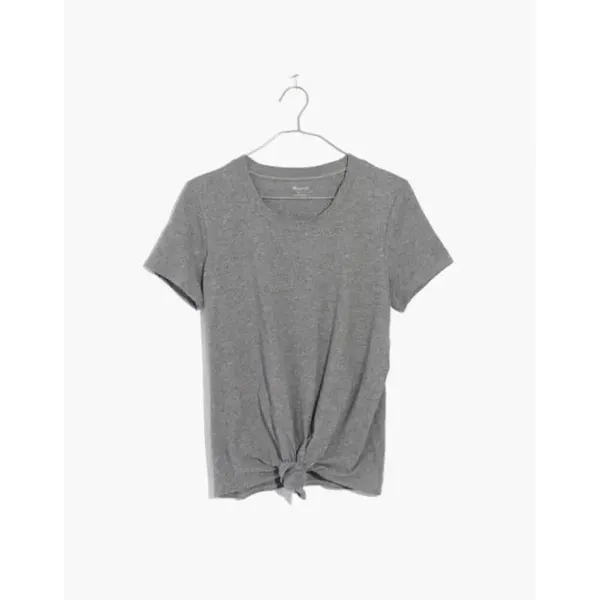 ✨Madewell Knot-Front Grey Sz Large Tee✨ - Image 2