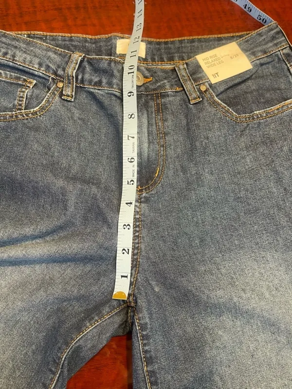 !iT Jeans Mid Rise Relaxed Wide Leg Dark Wash Denim Jeans Size 8 29 NWT - Image 7