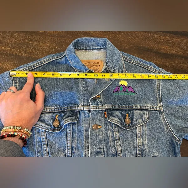 Vintage Levi's Denim Trucker Jacket Women’s Medium Made in USA 90s Jean Jacket - Image 6