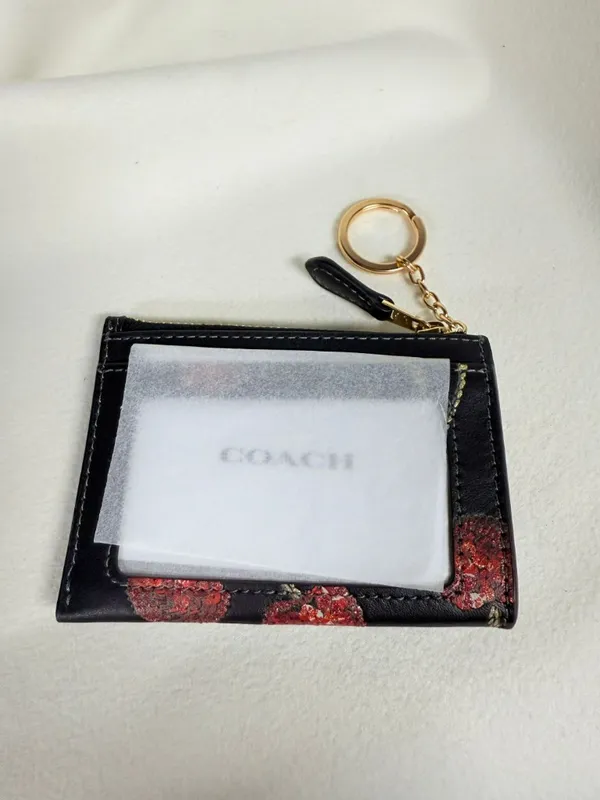 coach Mini Skinny Id Case With Cherry Print cdf83 - Image 3