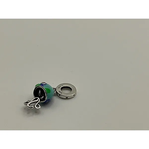 Pandora Murano Glass Cute Octopus Dangle Charm Blue Green ALE 925 - Image 4