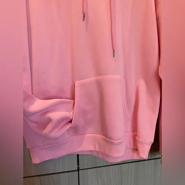 XL Hoodie Hooded Sweatshirt Bubblegum Pink Faith Over Fear GUC Shein - Image 2