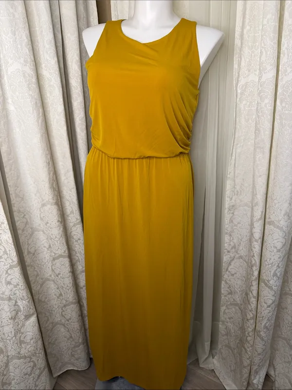 Ann Taylor Factory Mustard Sleeveless Maxi Dress - Image 2