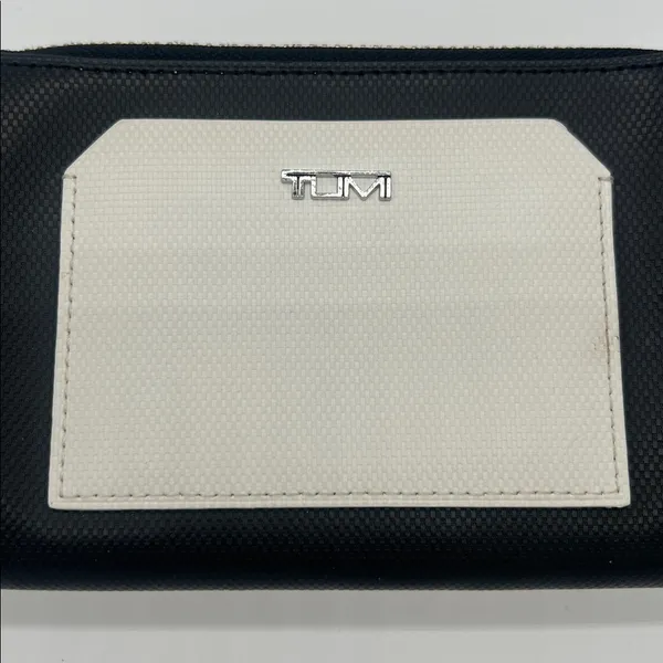 TUMI Double Zip Leather Phone Case Travel Wallet‎ Wrist Clutch - Image 6