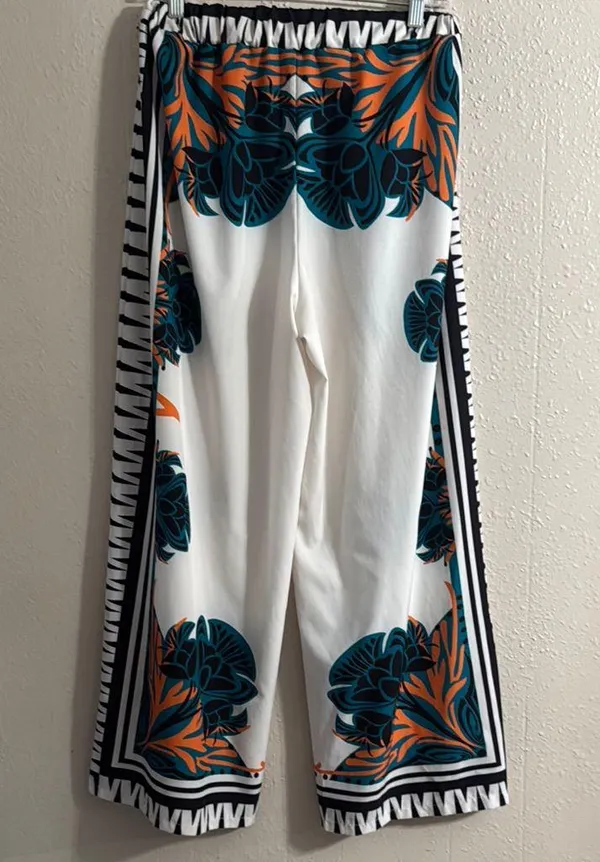 Floral Print Wide-Leg Pants - Image 5