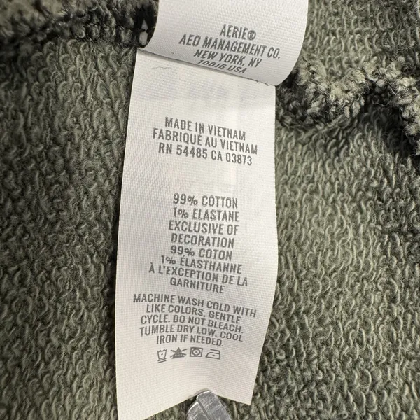 Aerie Easy Street Olive Green Oversized Sweatshirt Size M Peasant Boho Cottage - Image 10